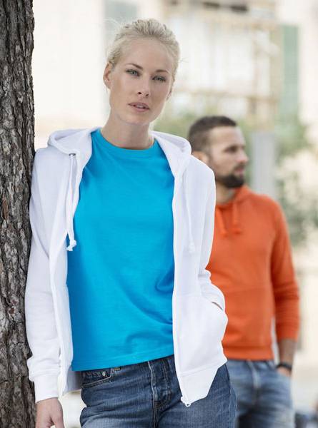 Basic Hoody Fullzip billig hettejakke med trykk dame&herre 