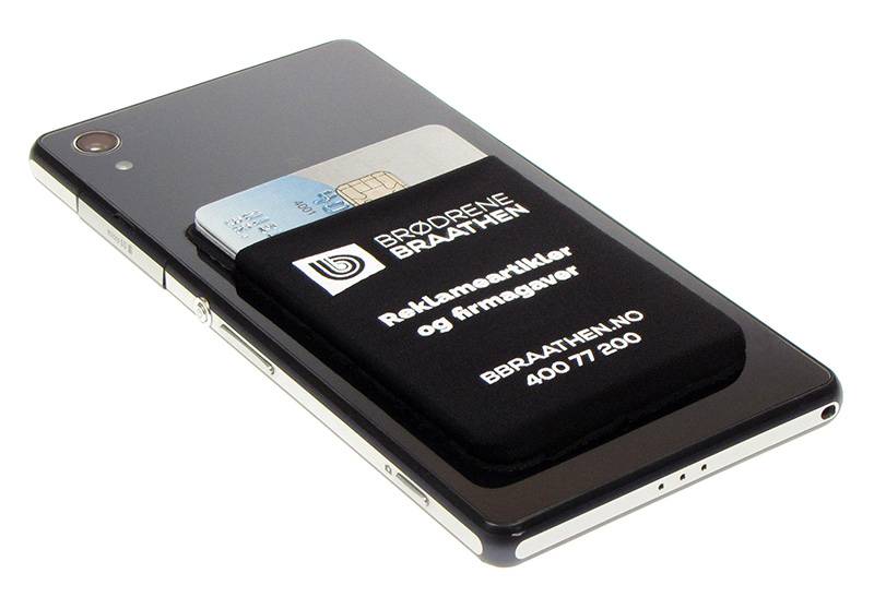 Kortholder med trykk, mobil-lomme i tekstil 