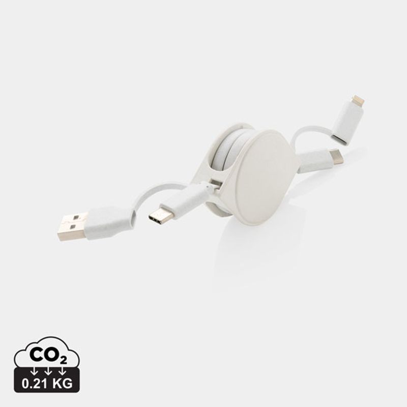 Uttrekkbar ladekabel 4 i 1 ladekabel -Rask lading