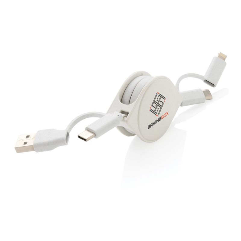 Uttrekkbar ladekabel 4 i 1 ladekabel -Rask lading